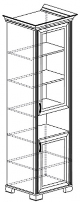 Шкаф со стеклянным фасадом Флора №903
