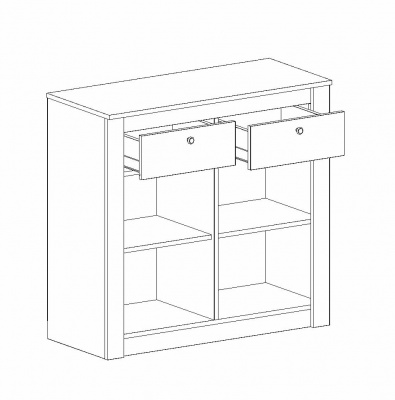 Тумба 2 двери и 2 ящика Даллас